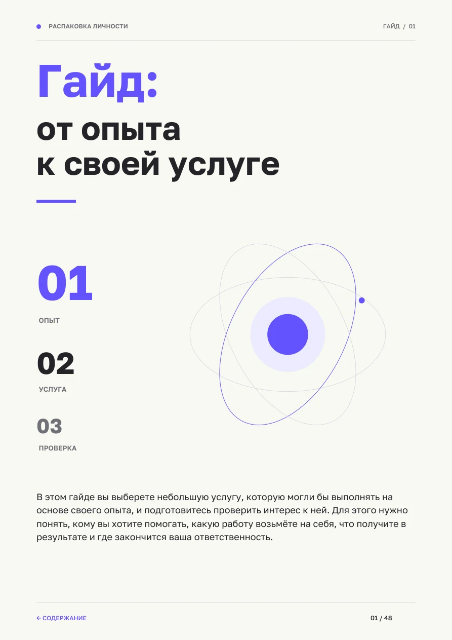 Обложка книги «От опыта к своей услуге»